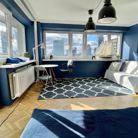 Super Apartament Blue Scisle Centrum Dwie Linie Metra Netflix Wifi 300 Mbs Panorama Miasta Varsó Kültér fotó