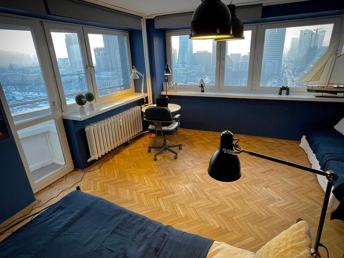 Super Apartament Blue Scisle Centrum Dwie Linie Metra Netflix Wifi 300 Mbs Panorama Miasta Varsó Kültér fotó