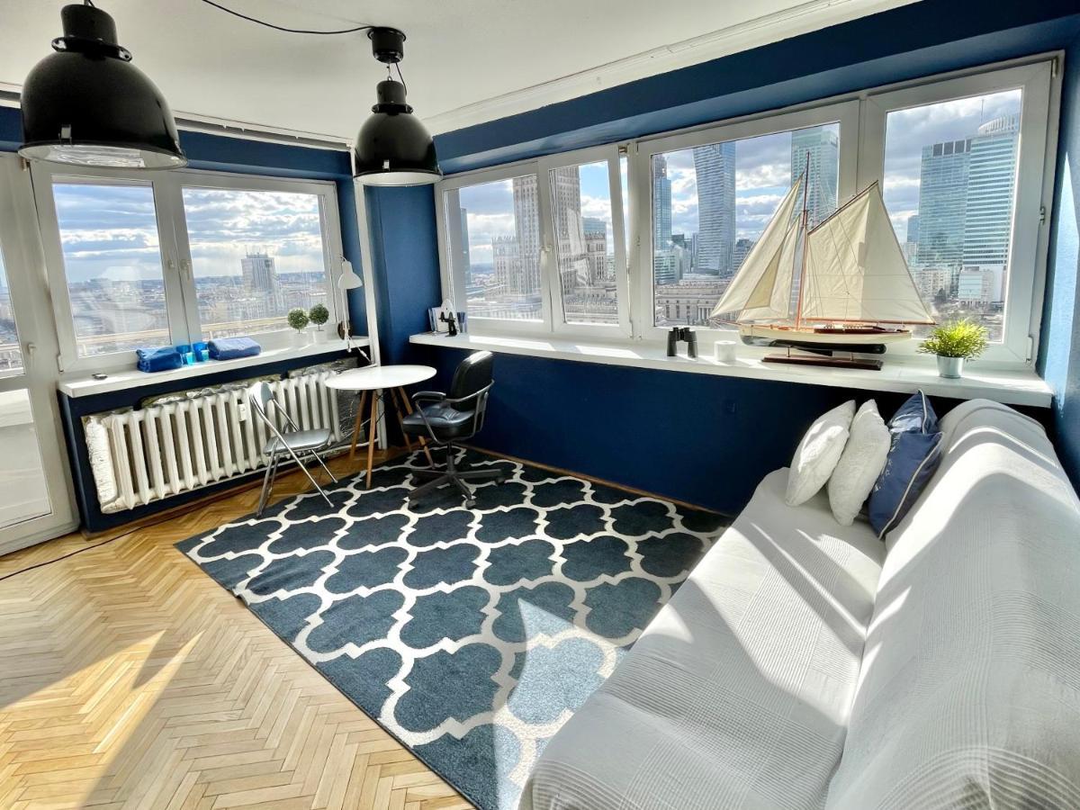 Super Apartament Blue Scisle Centrum Dwie Linie Metra Netflix Wifi 300 Mbs Panorama Miasta Varsó Kültér fotó