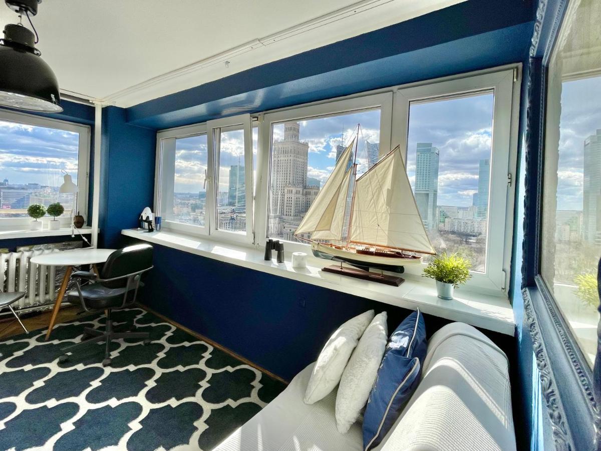 Super Apartament Blue Scisle Centrum Dwie Linie Metra Netflix Wifi 300 Mbs Panorama Miasta Varsó Kültér fotó