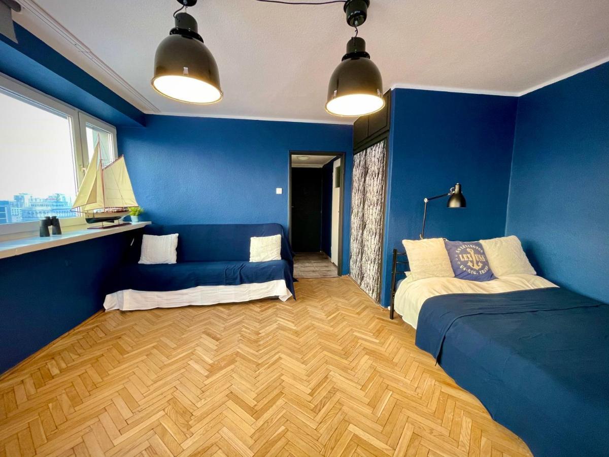 Super Apartament Blue Scisle Centrum Dwie Linie Metra Netflix Wifi 300 Mbs Panorama Miasta Varsó Kültér fotó