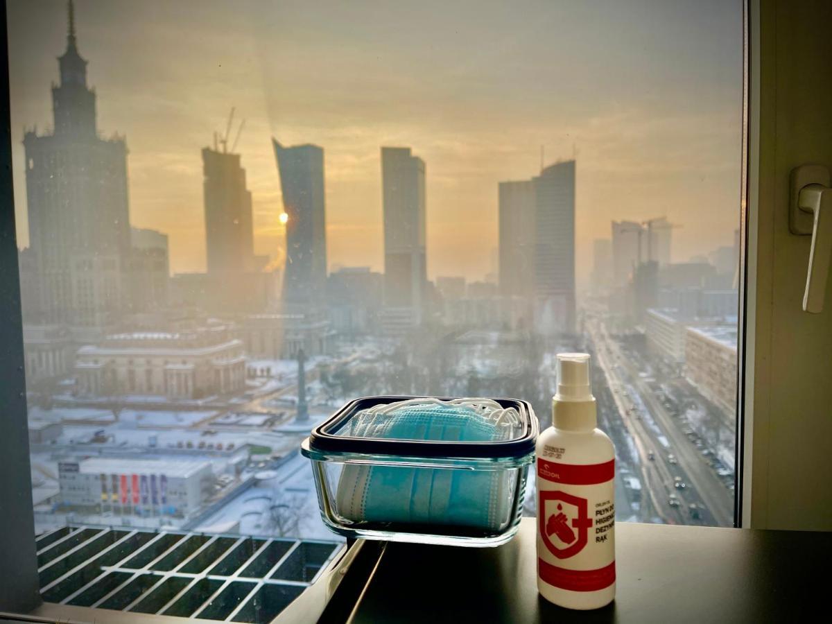 Super Apartament Blue Scisle Centrum Dwie Linie Metra Netflix Wifi 300 Mbs Panorama Miasta Varsó Kültér fotó